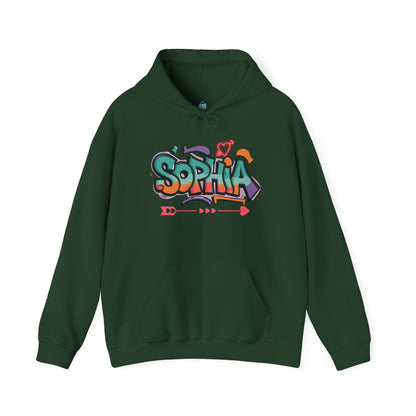 Personalized Graffiti Hoodie - Unisex Heavy Blend Sweatshirt for Creative Vibes