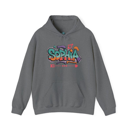 Personalized Graffiti Hoodie - Unisex Heavy Blend Sweatshirt for Creative Vibes