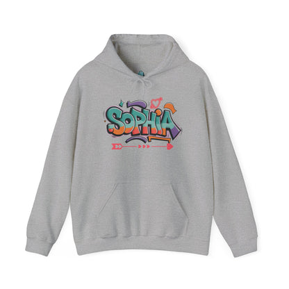 Personalized Graffiti Hoodie - Unisex Heavy Blend Sweatshirt for Creative Vibes