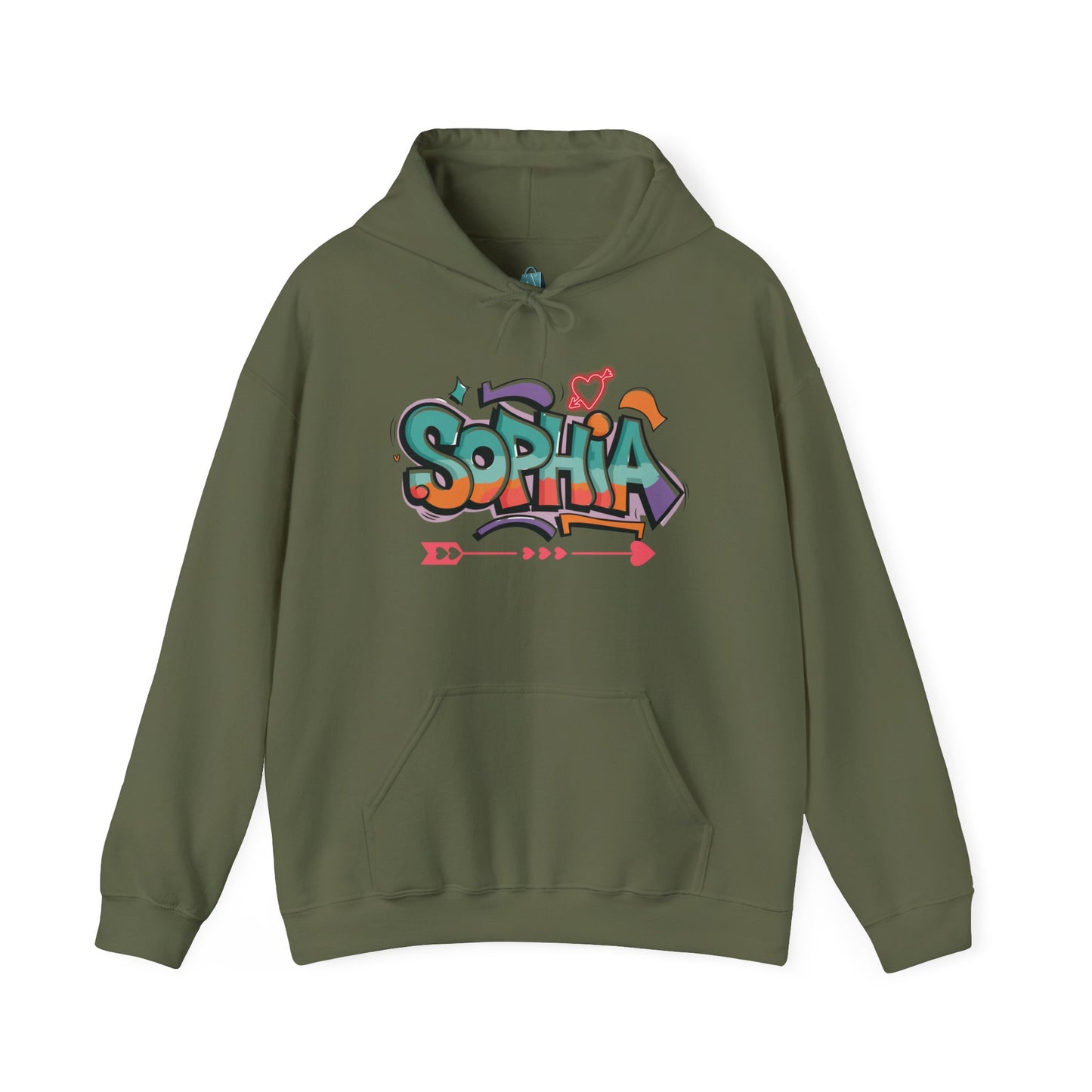 Personalized Graffiti Hoodie - Unisex Heavy Blend Sweatshirt for Creative Vibes