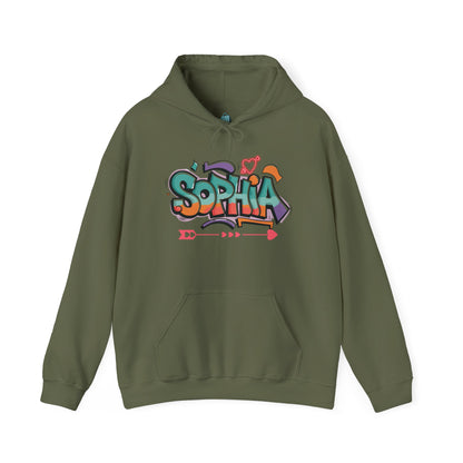 Personalized Graffiti Hoodie - Unisex Heavy Blend Sweatshirt for Creative Vibes