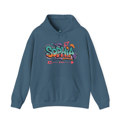 Personalized Graffiti Hoodie - Unisex Heavy Blend Sweatshirt for Creative Vibes
