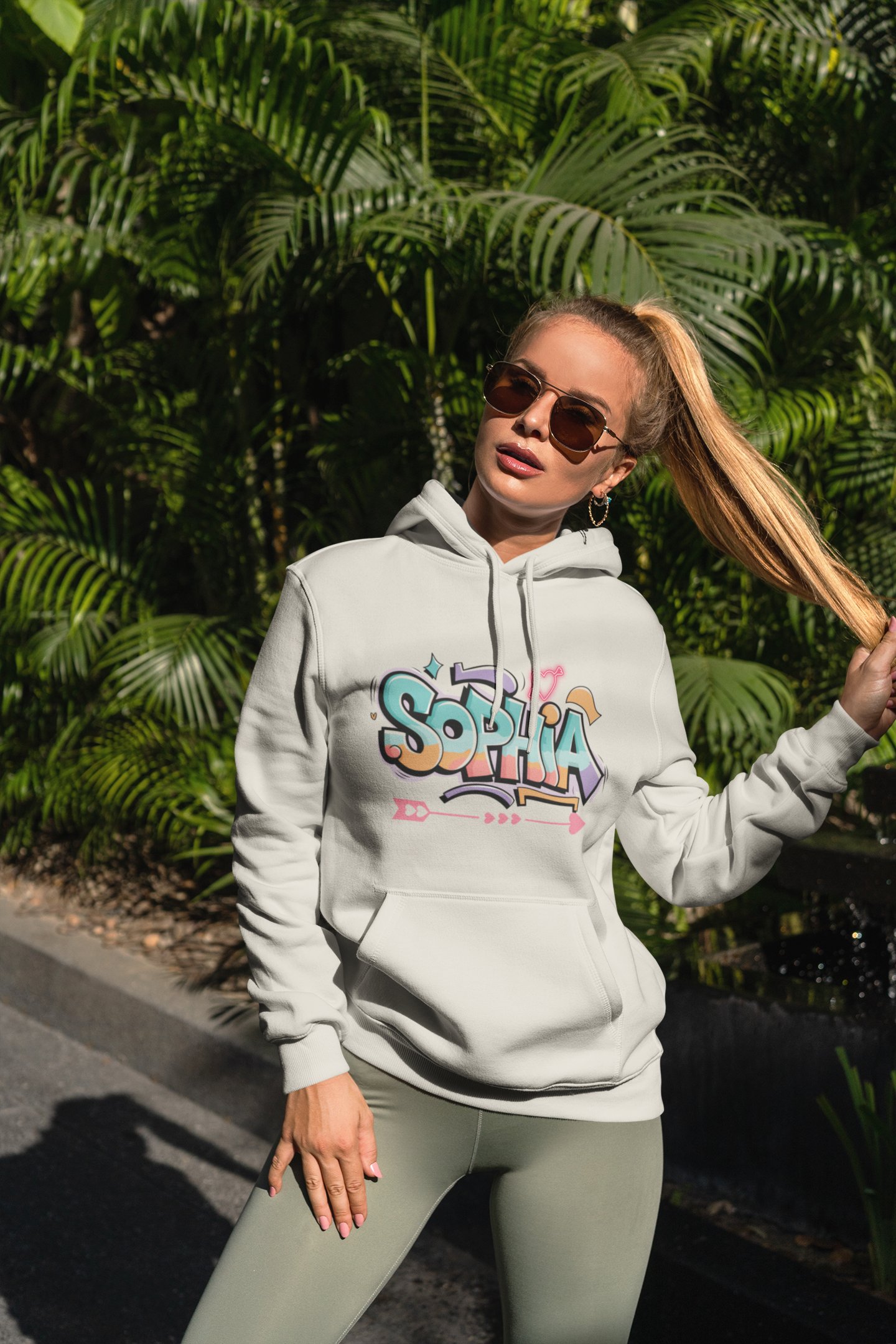 Personalized Graffiti Hoodie - Unisex Heavy Blend Sweatshirt for Creative Vibes